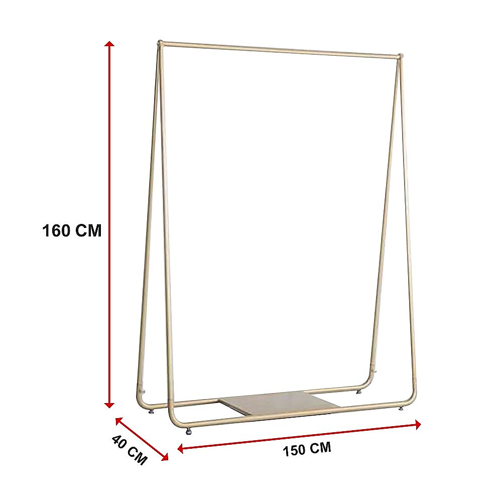 Gold Clothing Retail Shop Commercial Garment Display Rack 9