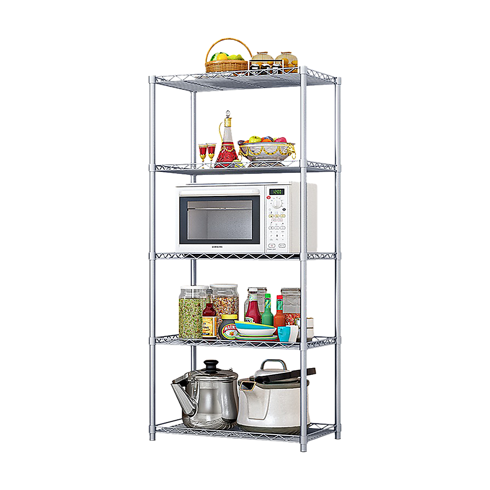 5 Tier Silver Metal Storage Rack Shelving Wire Shelf 11