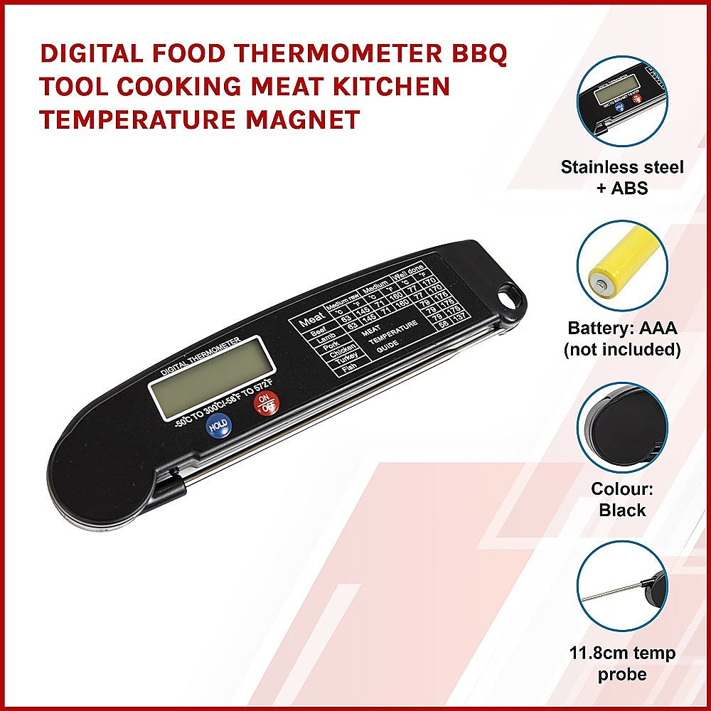 Digital Food Thermometer BBQ Tool Cooking Meat Kitchen Temperature Magnet 3