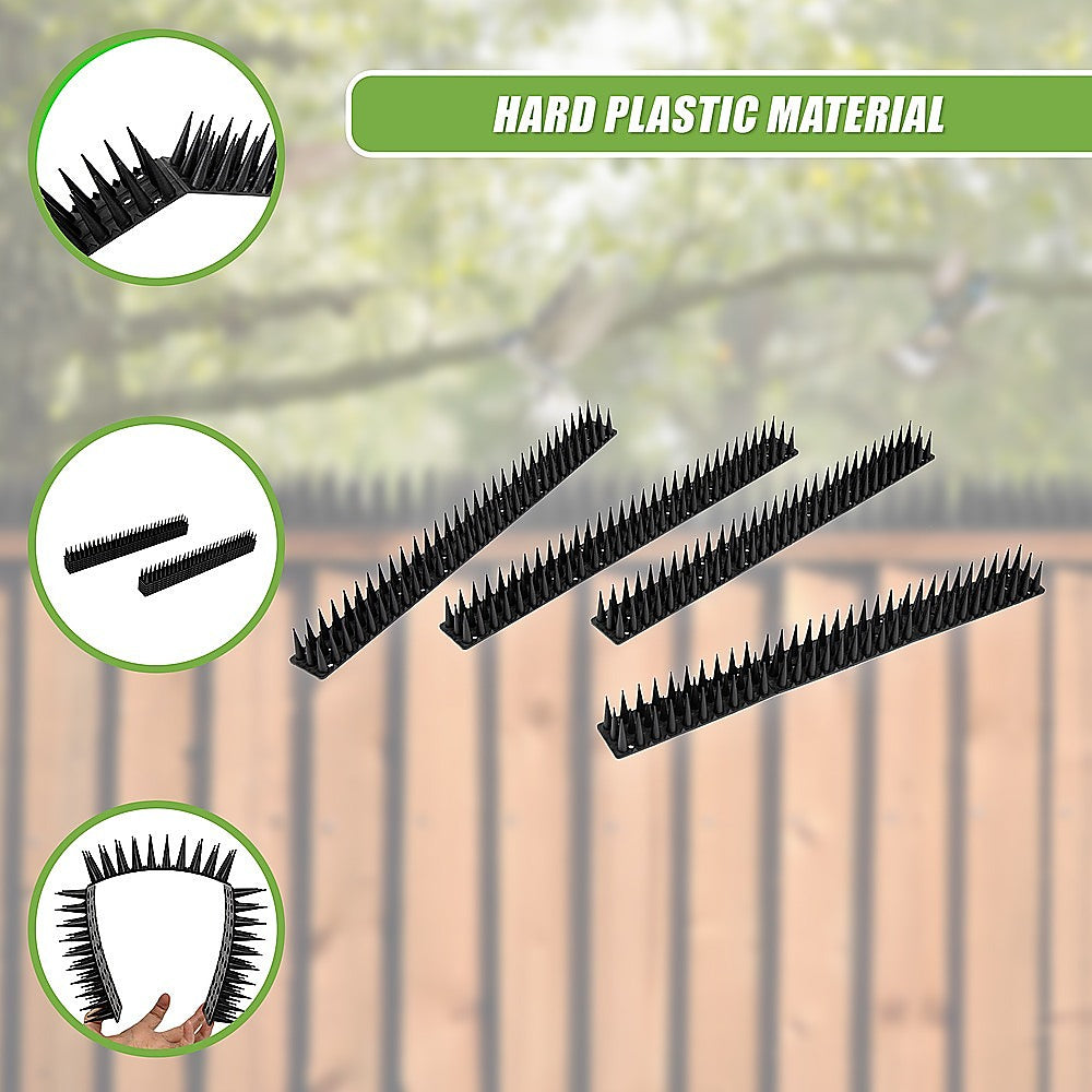 12pc Bird Spikes Human Cat Possum Mouse Pest Control Spiked Fence Wall Deterrent 9