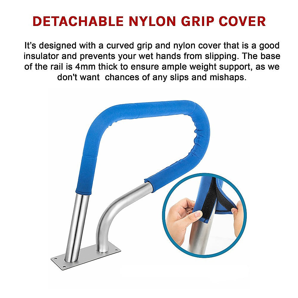Swimming Pool Hand Rail Step Grab Rail 76.2x55.8cm with Drill Bit 12