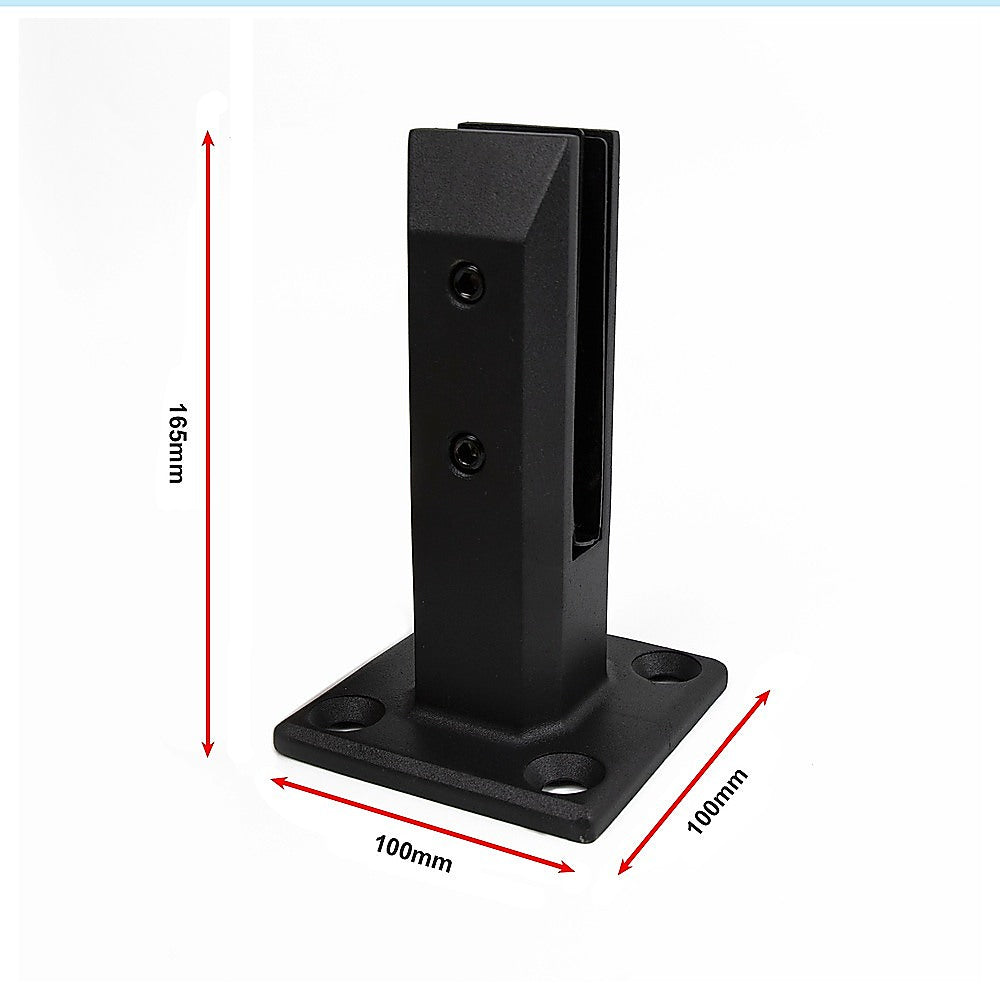 Balustrade Black Glass Clamp 304 Stainless Spigot Pool Fencing Fence 12