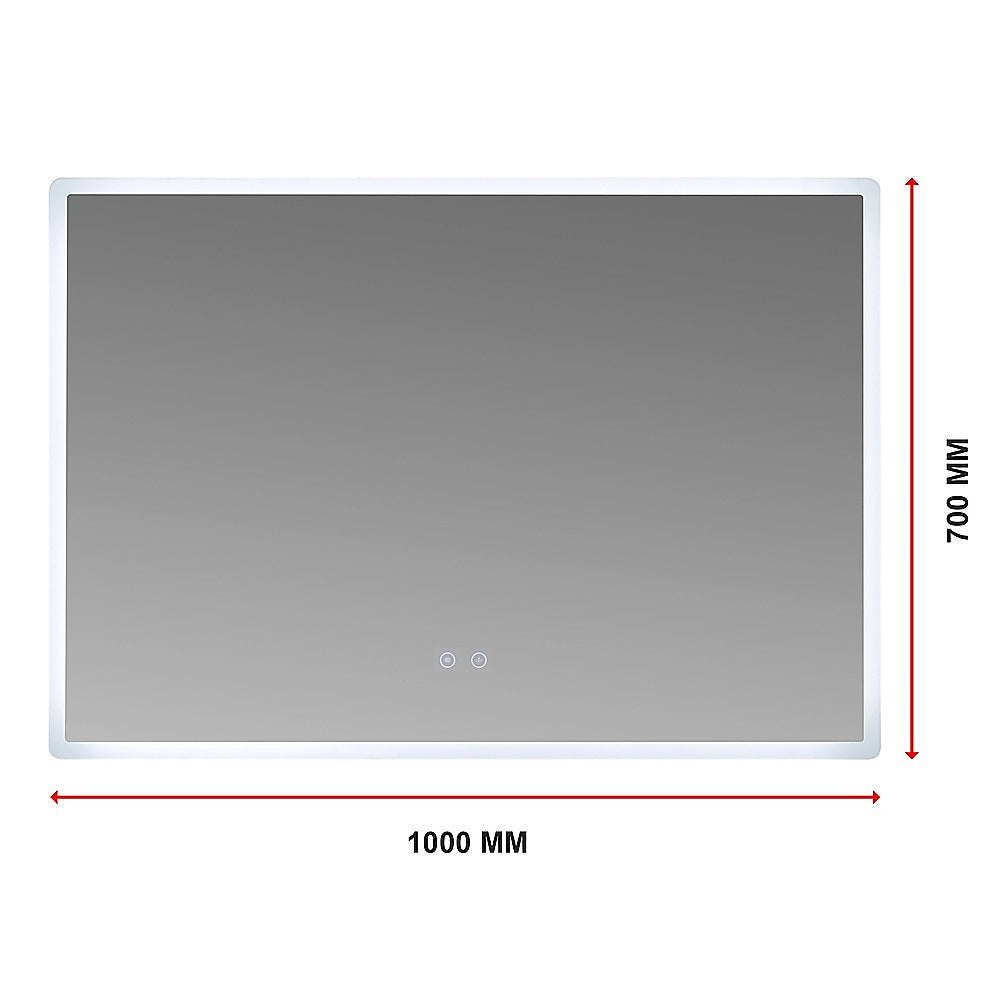 Smart Mirror Bathroom Vanity LED Lighted Wall Mirror 1000x700mm 12
