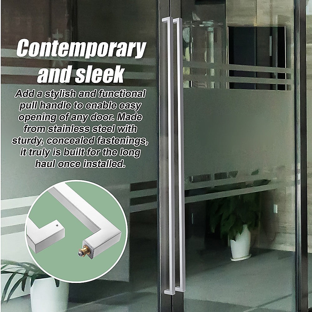 Entrance Door Pull Handle Brushed satin 800mm 5