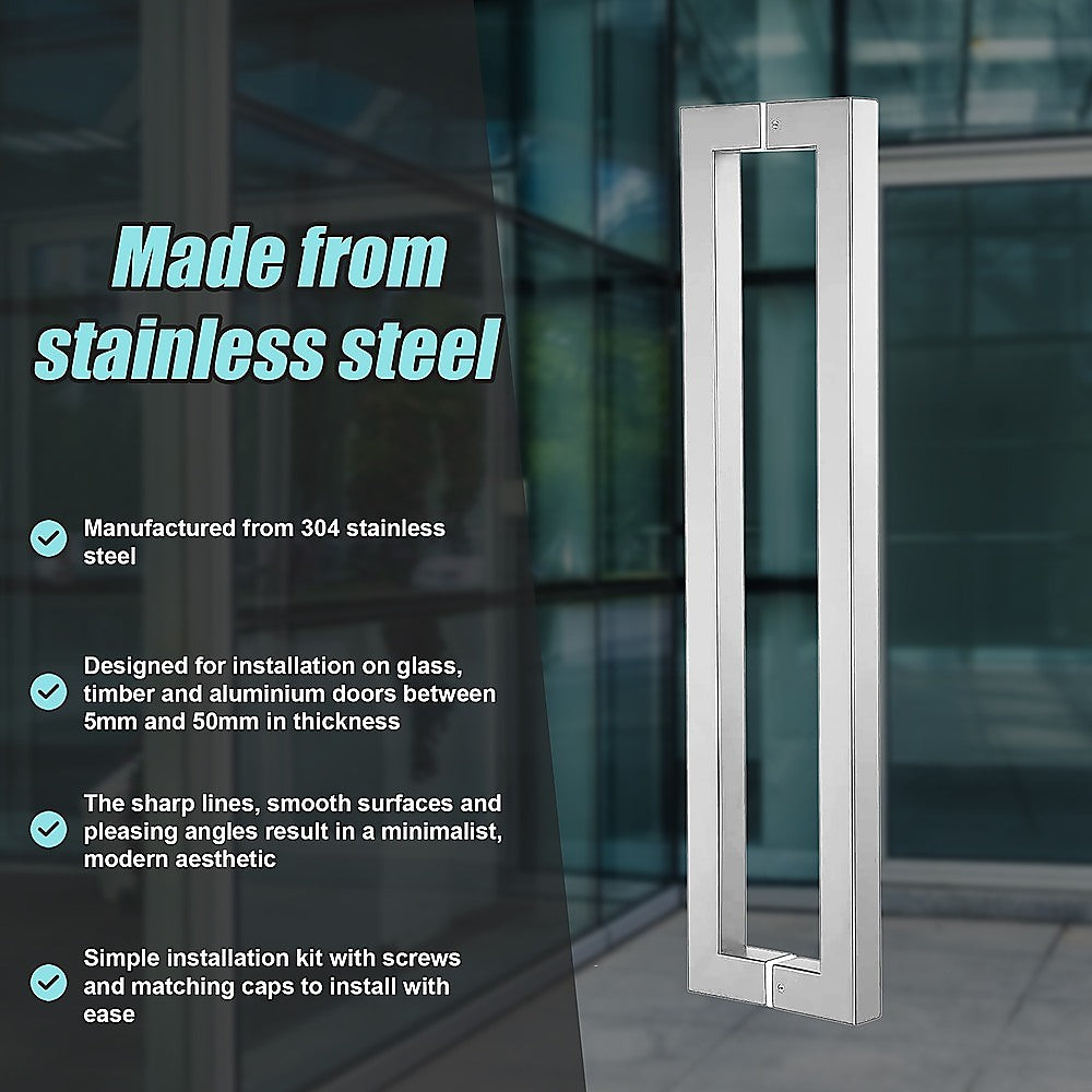 Entrance Door Pull Handle Brushed satin 800mm 6