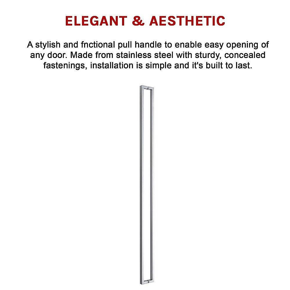 Entrance Door Pull Handle Brushed satin 1800mm 9