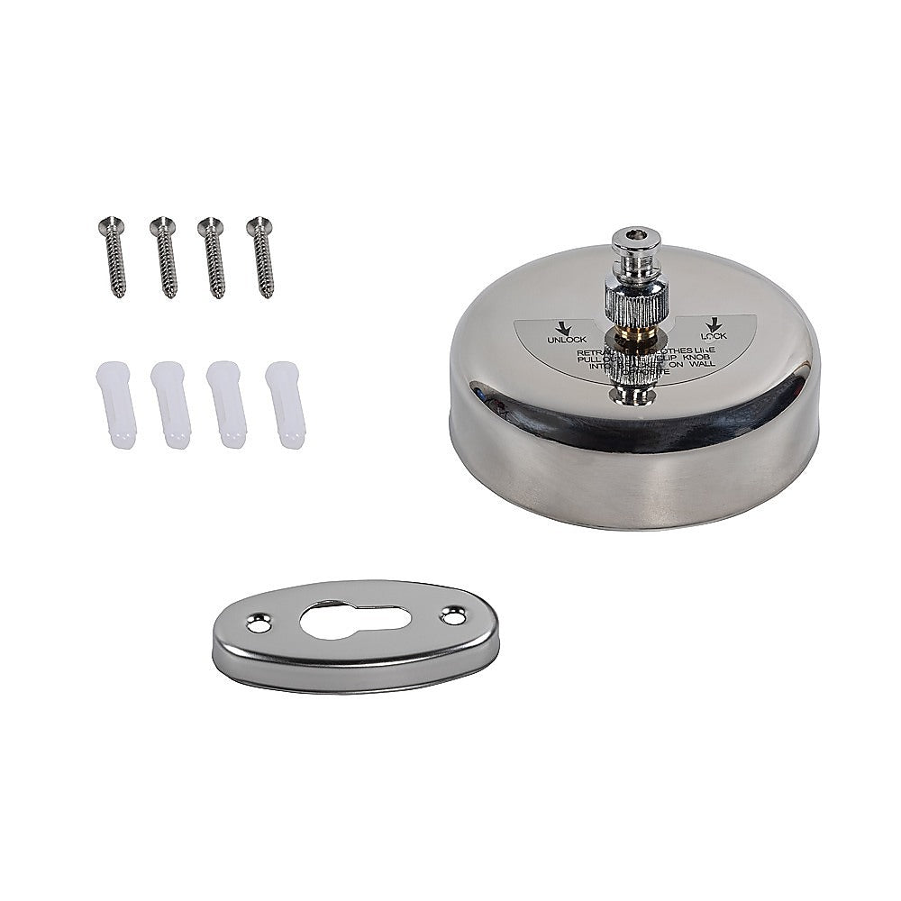 Stainless Steel Retractable Single Clothes Line Dryer Laundry Indoor Outdoor 4