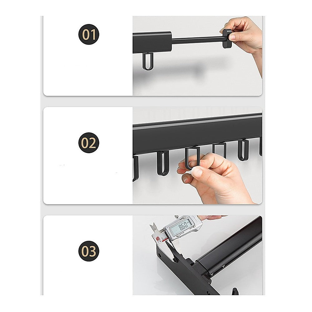 Foldable Wall Hanging Clothes Drying Rack Clothes Balcony Retractable Hanger 3