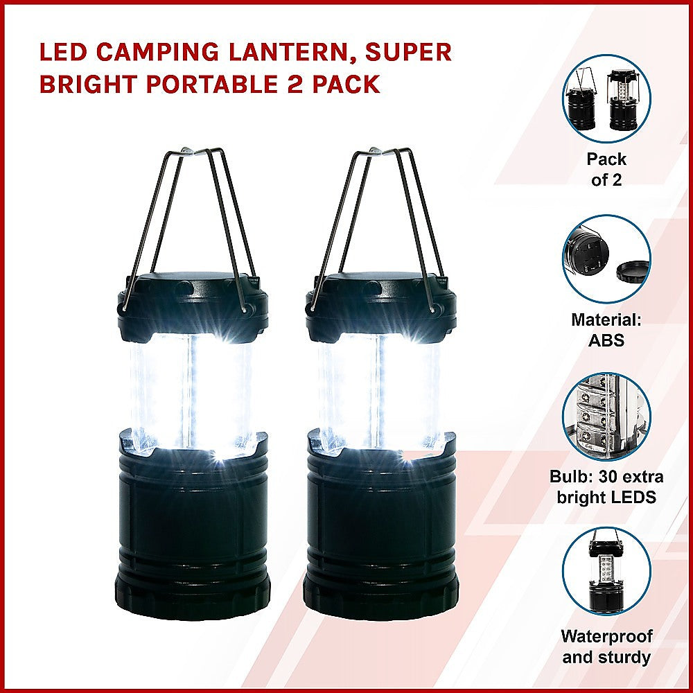 LED Camping Lantern, Super Bright Portable 2 Pack 3