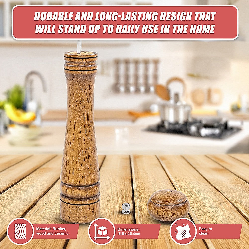 10" Manual Pepper Grinder Multipurpose Flavouring Bottle Cruet Kitchen Tools 9