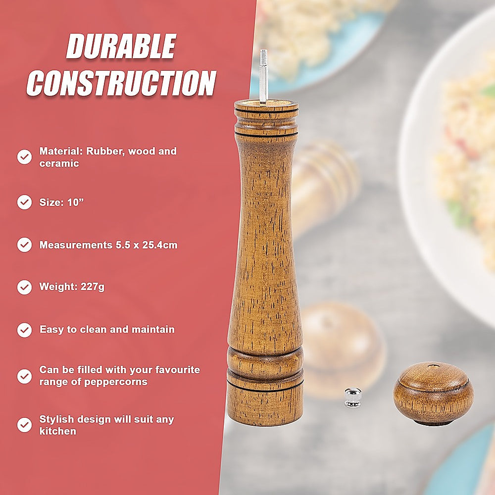 10" Manual Pepper Grinder Multipurpose Flavouring Bottle Cruet Kitchen Tools 10