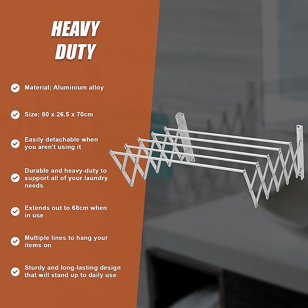 Pull Out Clothes Airer – Expanding Laundry Drying Line for Caravan, RV & Home 10