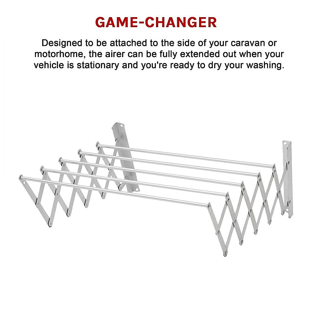 Pull Out Clothes Airer – Expanding Laundry Drying Line for Caravan, RV & Home 11