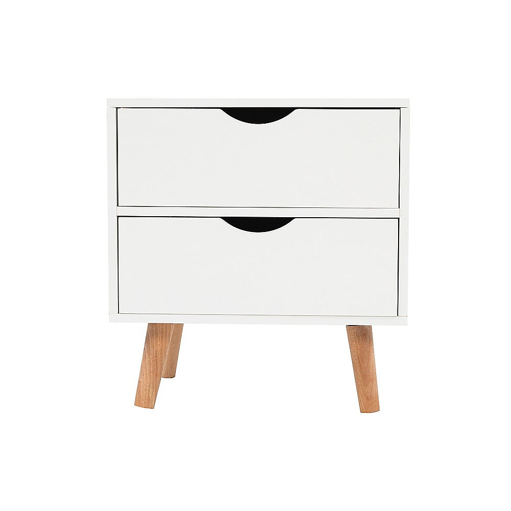 Bedside Tables Drawers Side Table Nightstand White Storage Cabinet Wood 3