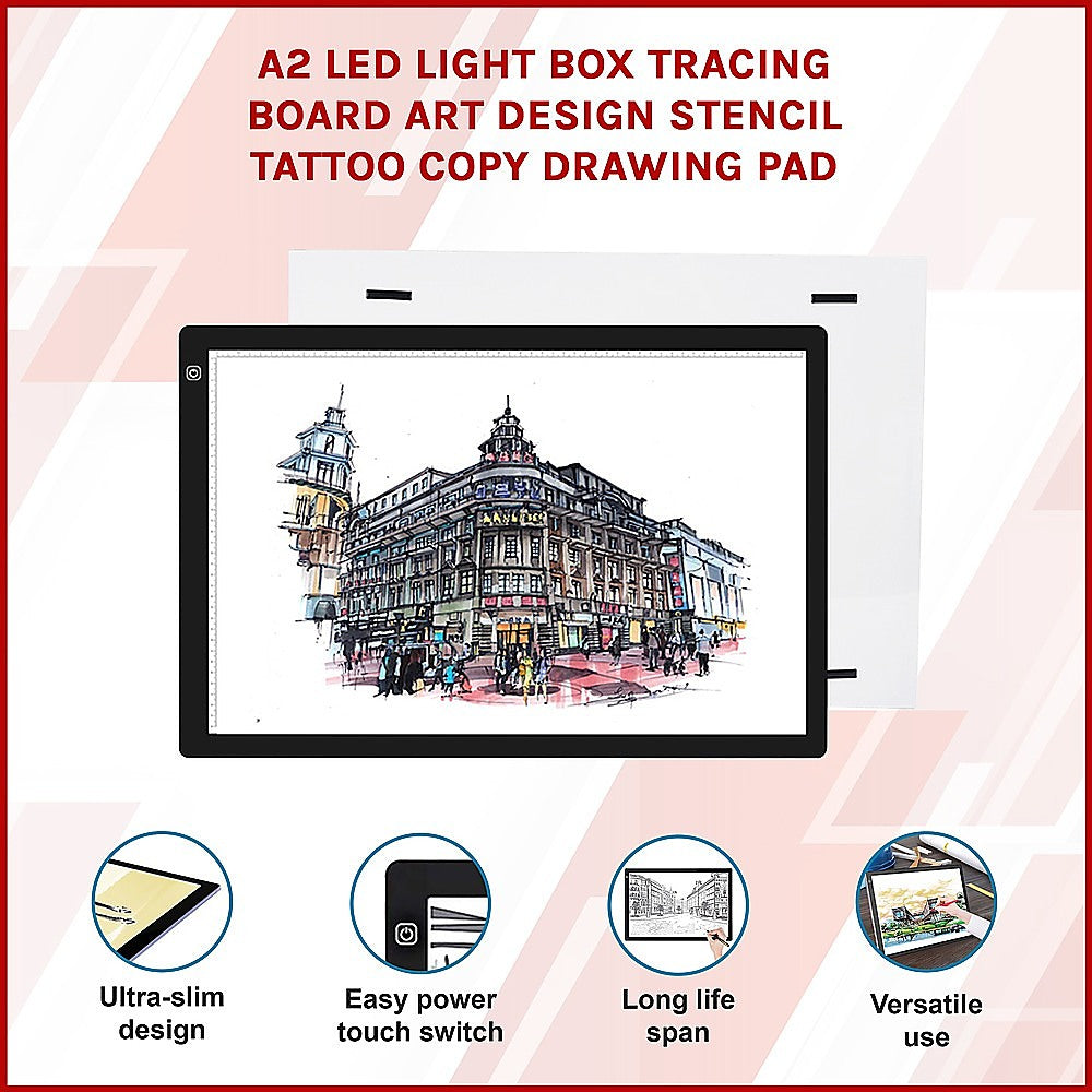 A2 LED Light Box Tracing Board Art Design Stencil Tattoo Copy Drawing Pad 3