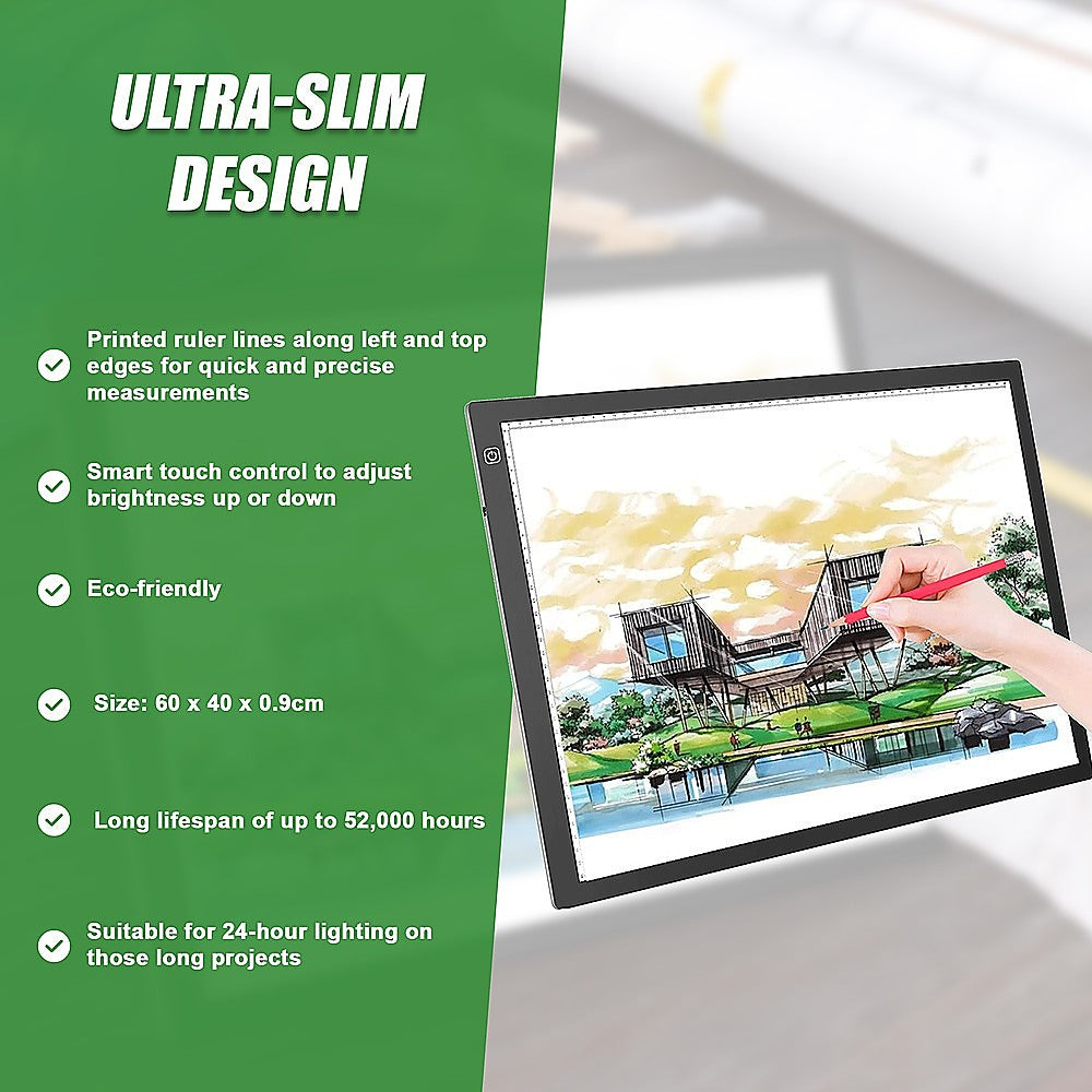 A2 LED Light Box Tracing Board Art Design Stencil Tattoo Copy Drawing Pad 10