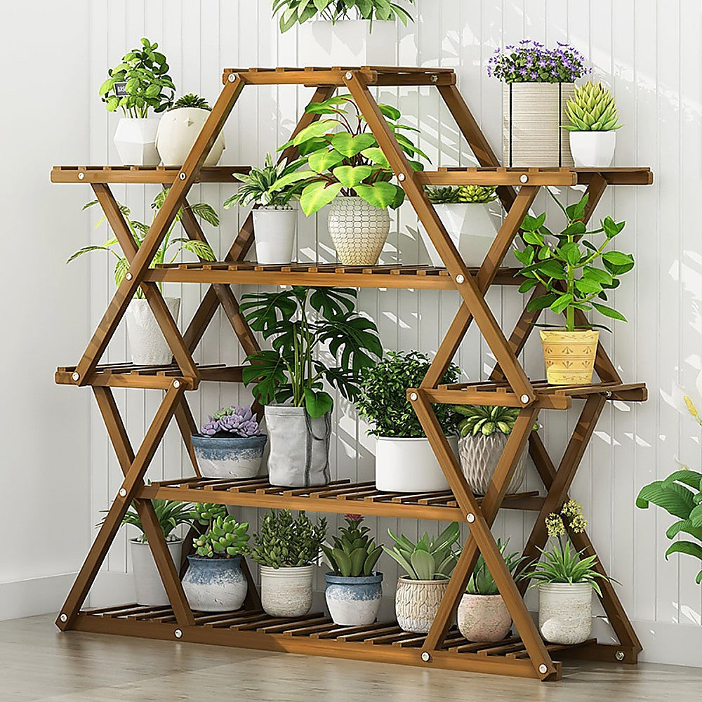 Bamboo Multilayer Flower Plant Bonsai Rack Shelf Stand Porch Lawn Patio 3