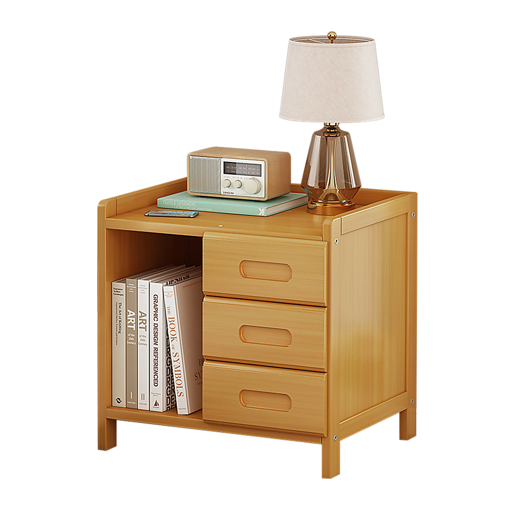 Bamboo Bedside Table Nightstand Storage Bedroom Sofa Side Stand 6