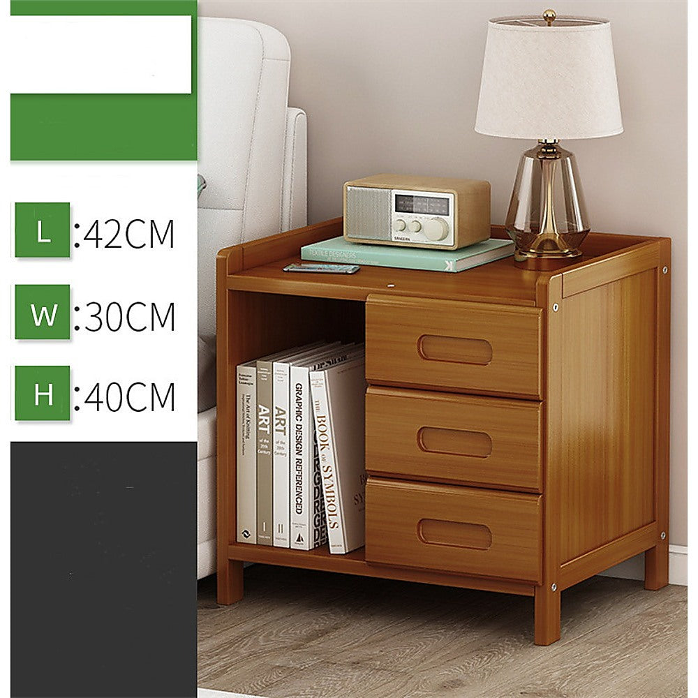 Bamboo Bedside Table Nightstand Storage Bedroom Sofa Side Stand 4