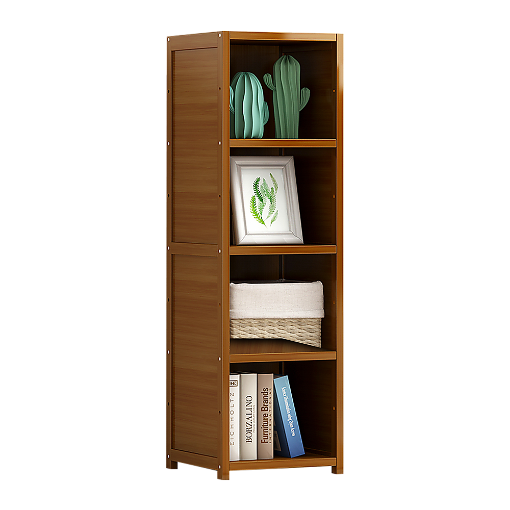 Bamboo Shelf Bookcase Display Storage Rack Stand Livingroom Bedroom 4