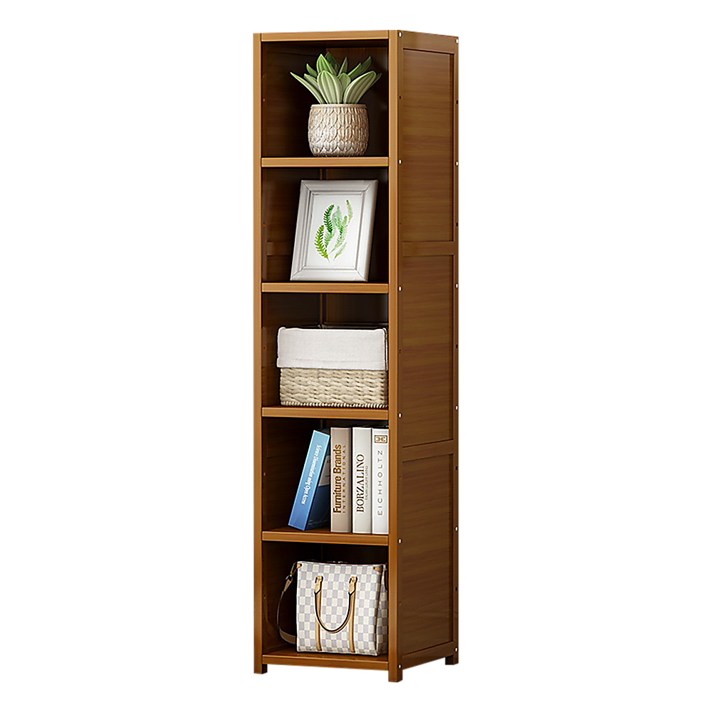 Bamboo Shelf Bookcase Display Storage Rack Stand Livingroom Bedroom 6