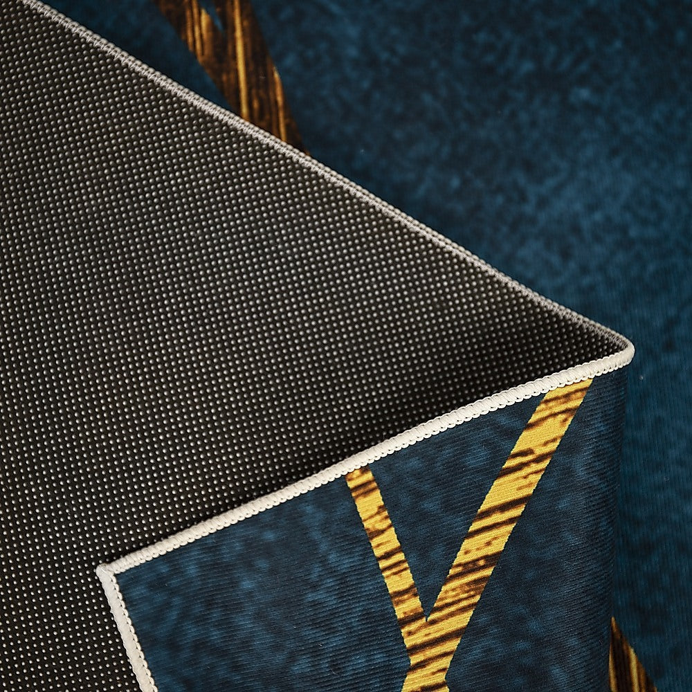 200x300cm Large Floor Teal Blue Rug – Modern Area Carpet for Bedroom, Living Room, Lounge or Home Décor Mat 6