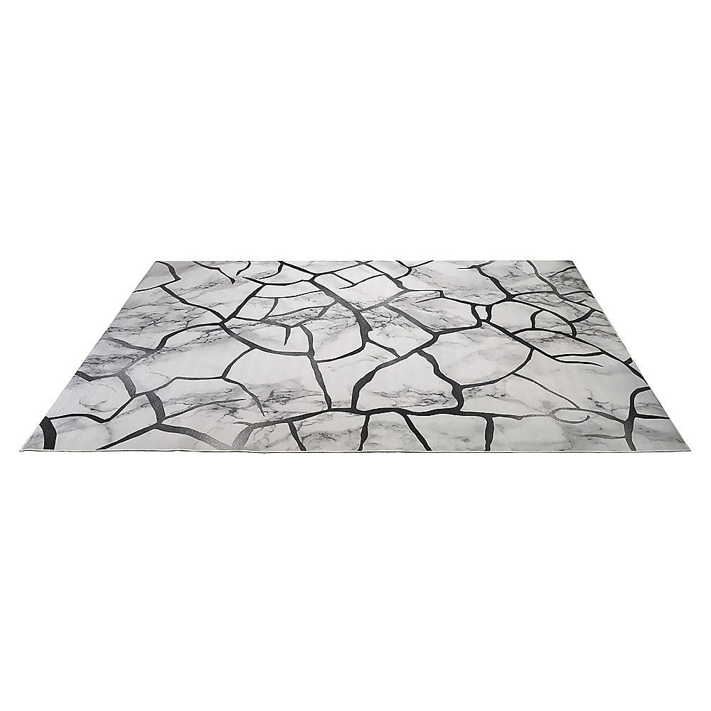 200x300cm Large Floor Gray Marble Rug – Modern Area Carpet for Bedroom, Living Room, Lounge or Home Décor Mat