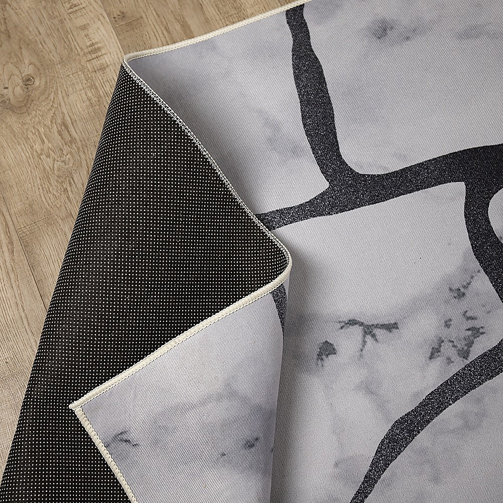200x300cm Large Floor Gray Marble Rug – Modern Area Carpet for Bedroom, Living Room, Lounge or Home Décor Mat 3