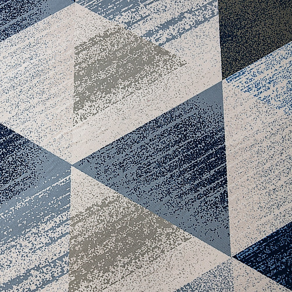 200x300cm Large Floor Blue Triangle Mirage Rug – Modern Area Carpet for Bedroom, Living Room, Lounge or Home Décor Mat 4