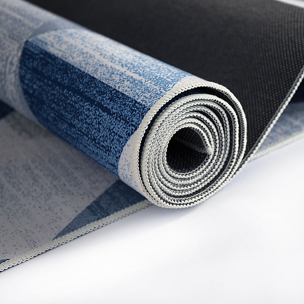 200x300cm Large Floor Blue Triangle Mirage Rug – Modern Area Carpet for Bedroom, Living Room, Lounge or Home Décor Mat 5