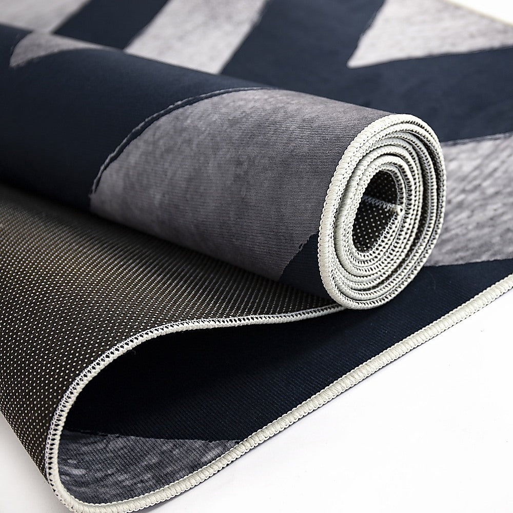 200x300cm Large Floor Blue Chevron Stripes Rug – Modern Area Carpet for Bedroom, Living Room, Lounge or Home Décor Mat 5