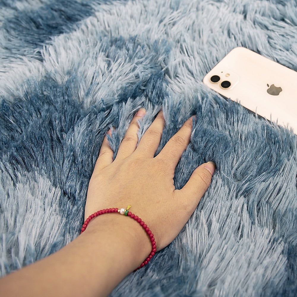 200x300cm Large Floor Soft Blue Fluffy Rug – Modern Area Carpet for Bedroom, Living Room, Lounge or Home Décor Mat 3