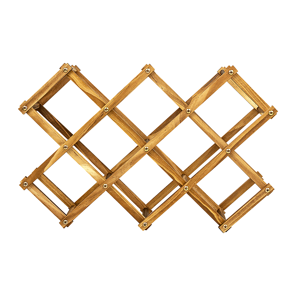 Wooden Wine Rack Freestanding 10 Bottles Countertop Storage 5