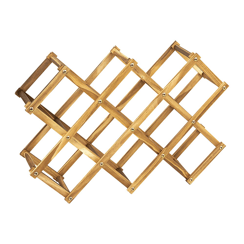 Wooden Wine Rack Freestanding 10 Bottles Countertop Storage 8