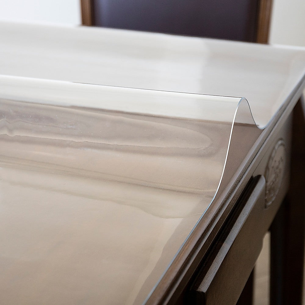 PVC Tablecloth Protector 107X213.4CM Clear Plastic Table Cloth Cover Transparent 6