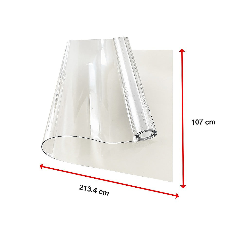 PVC Tablecloth Protector 107X213.4CM Clear Plastic Table Cloth Cover Transparent 11