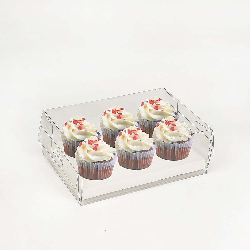 10Pcs Clear Dessert Boxes Cupcake Packing Boxes Bakery Cake Wrapping Boxes 6