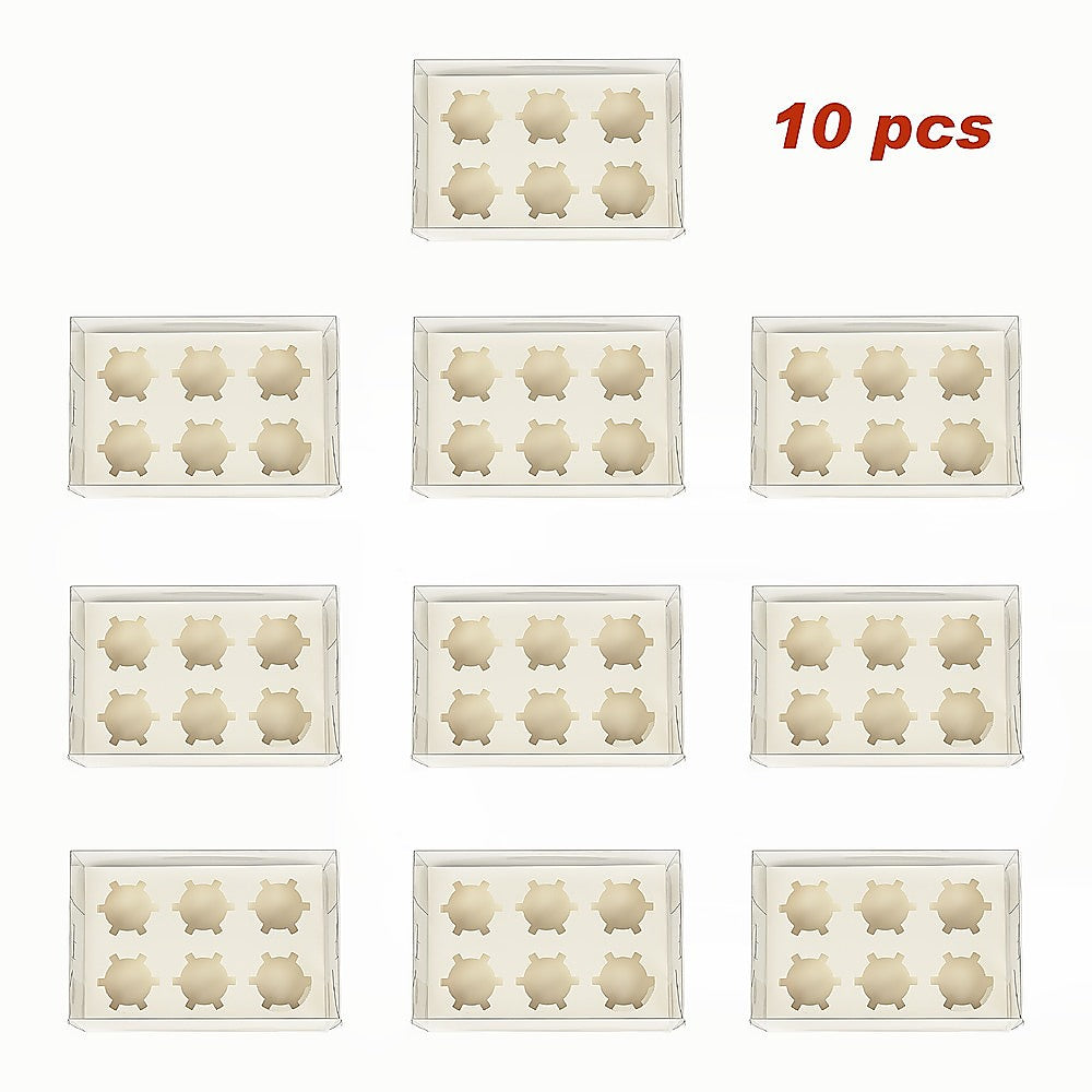 10Pcs Clear Dessert Boxes Cupcake Packing Boxes Bakery Cake Wrapping Boxes 7