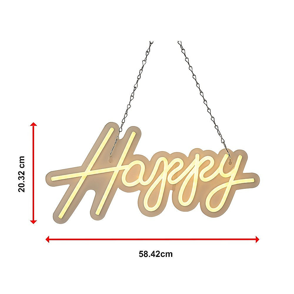Happy Birthday Neon Sign Hanging Glowing Party Decoration 12