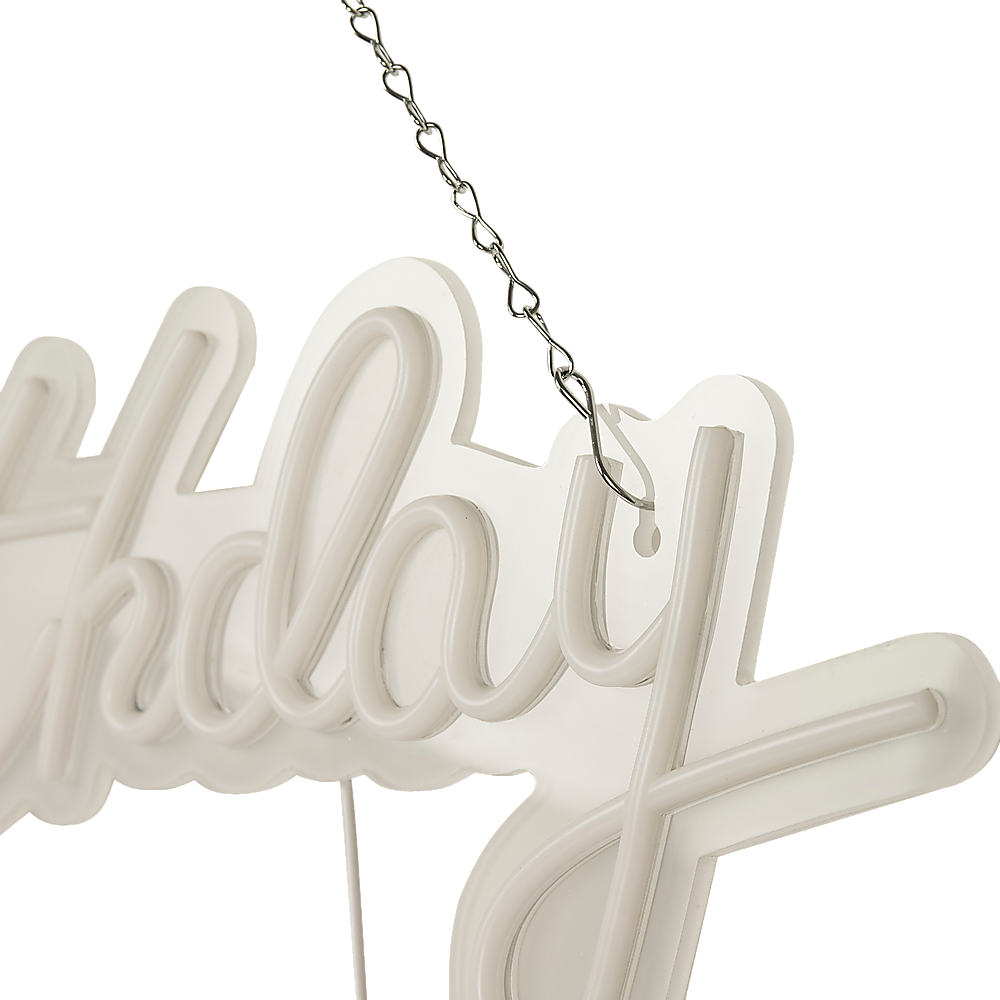 Happy Birthday Neon Sign Hanging Glowing Party Decoration 9