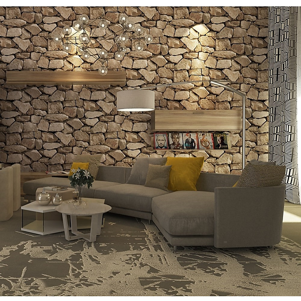Rustic Rock Brick Wallpaper 4