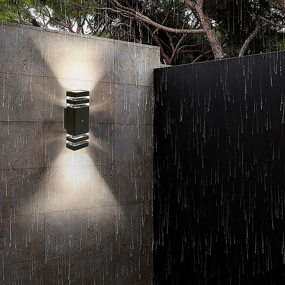 Modern 12" LED Up Down Wall Light dual Lamp Fixtures Outdoor Dusk to Dawn Sensor 4