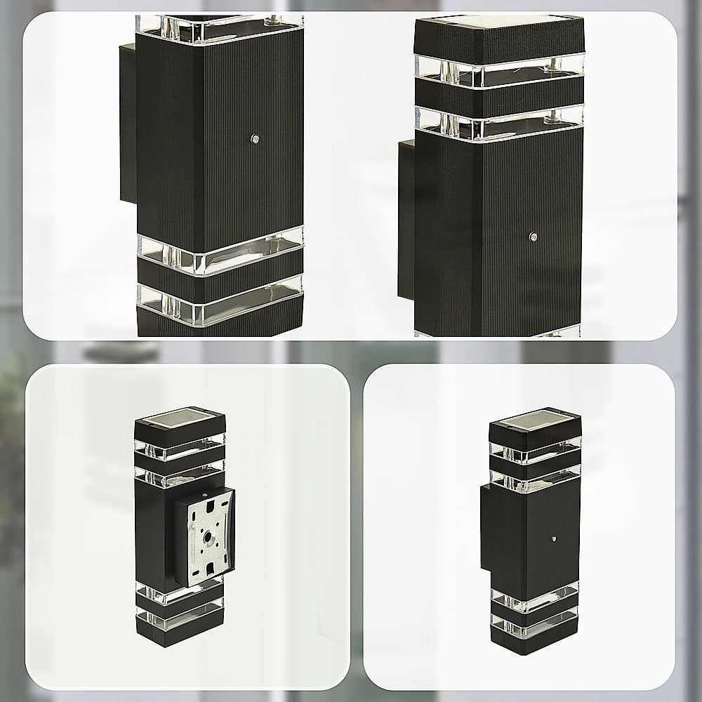 Modern 12" LED Up Down Wall Light dual Lamp Fixtures Outdoor Dusk to Dawn Sensor 7