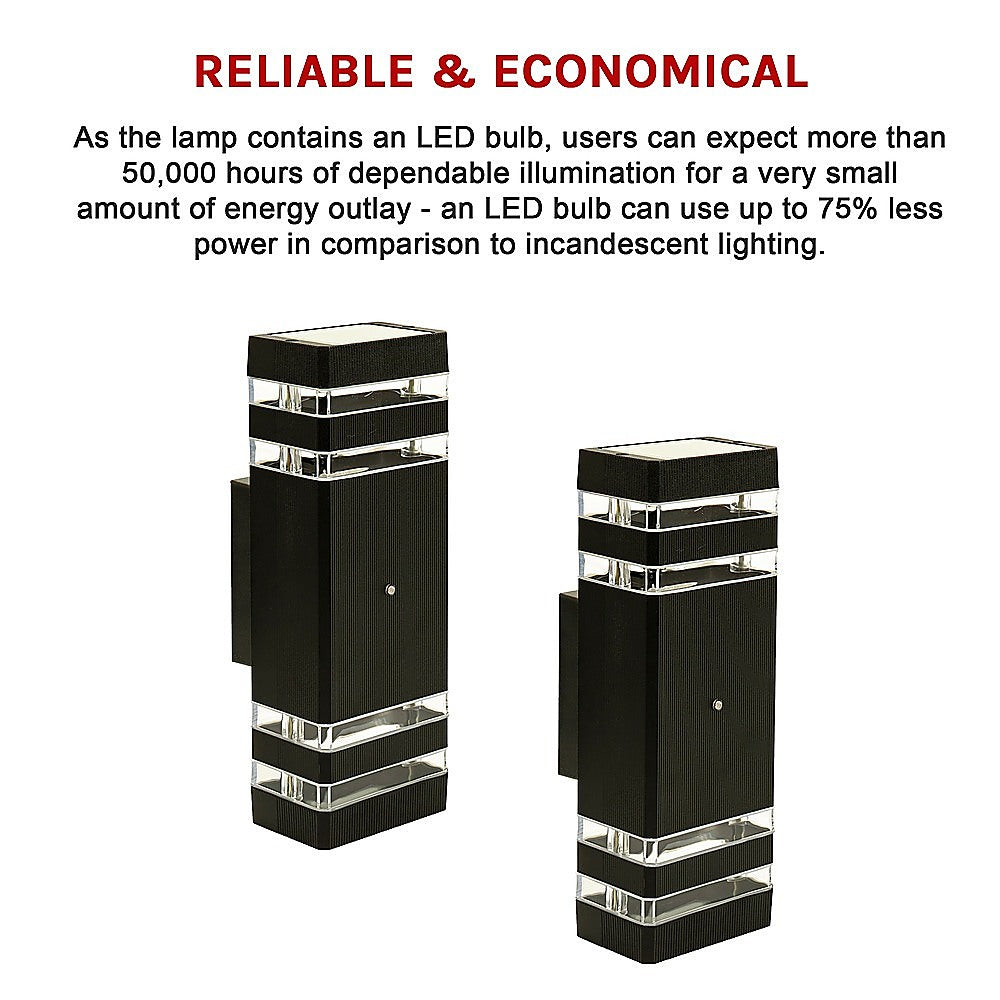 Modern 12" LED Up Down Wall Light dual Lamp Fixtures Outdoor Dusk to Dawn Sensor 11