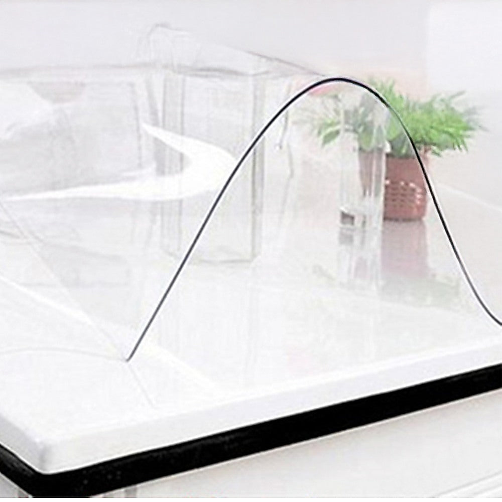 PVC Tablecloth Protector Table Cover Dining Table Cloth Plastic 2134x1070mm 1.5mm 4