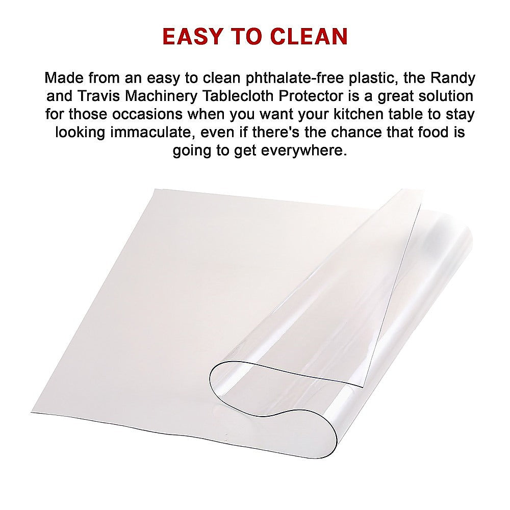 PVC Tablecloth Protector Table Cover Dining Table Cloth Plastic 2134x1070mm 1.5mm 11