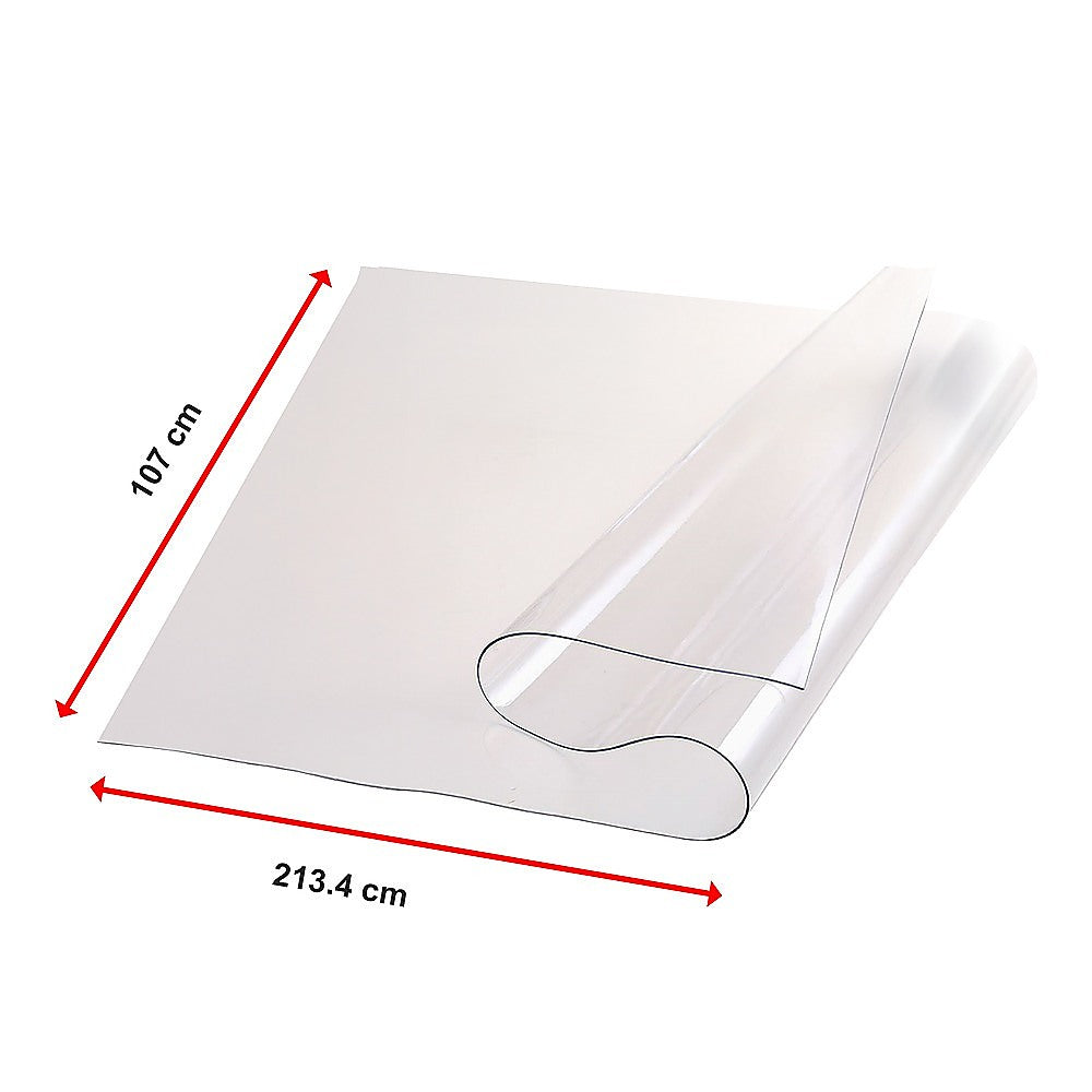 PVC Tablecloth Protector Table Cover Dining Table Cloth Plastic 2134x1070mm 1.5mm 12