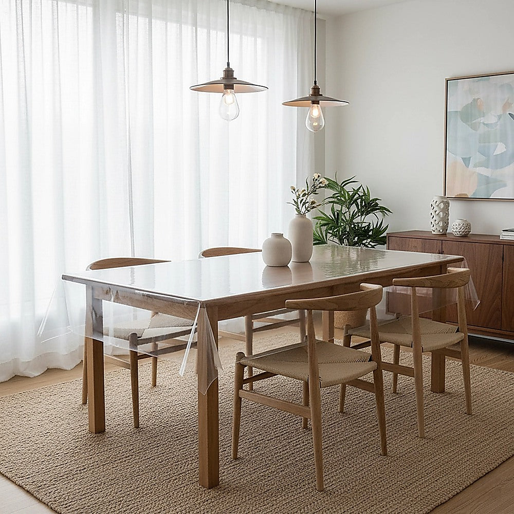 PVC Tablecloth Protector Table Cover Dining Table Cloth Plastic 2800x1170mm 2.0mm 3