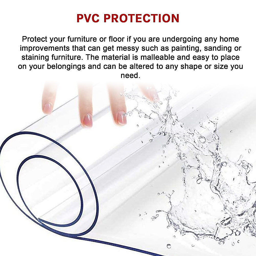 PVC Tablecloth Protector Table Cover Dining Table Cloth Plastic 2800x1170mm 2.0mm 11