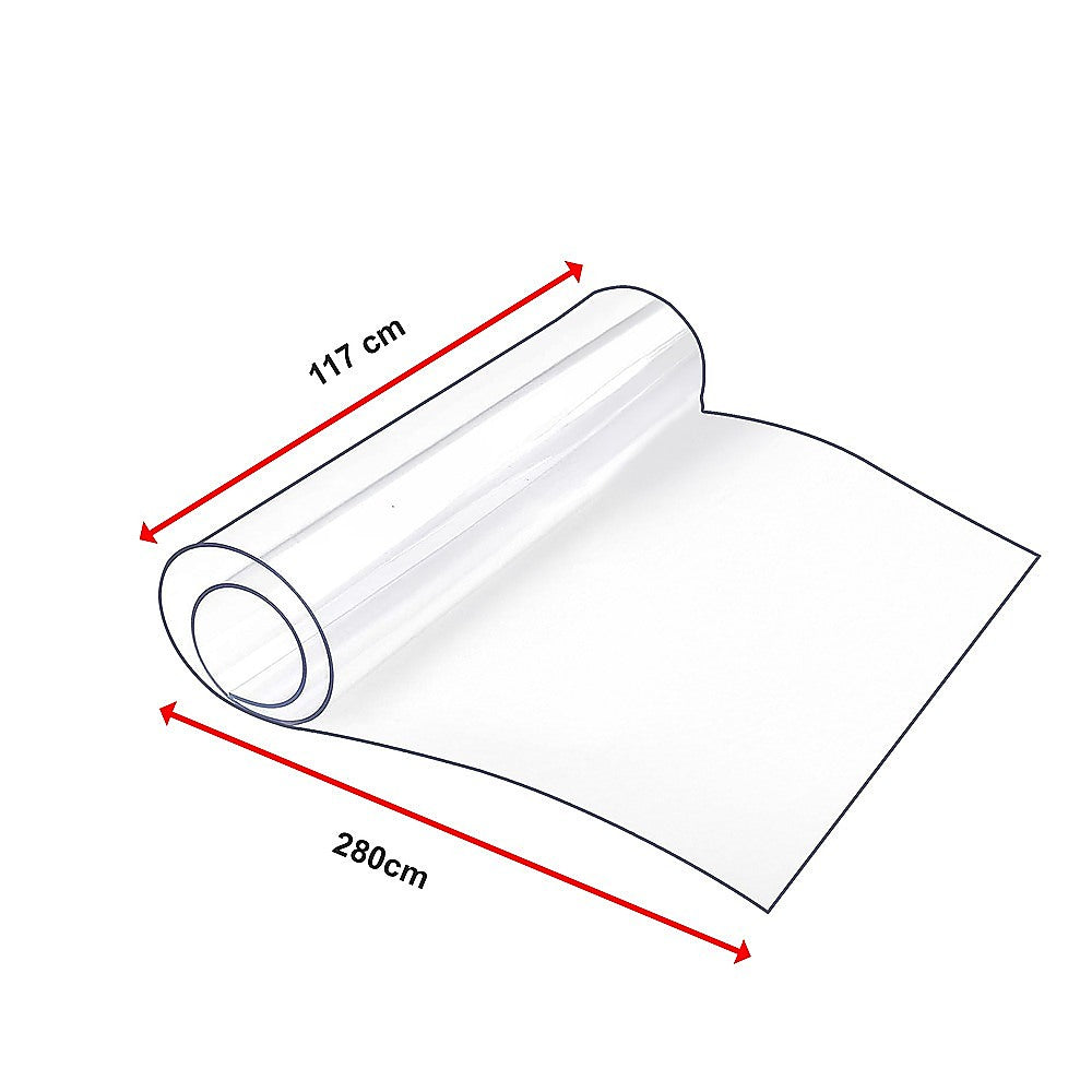 PVC Tablecloth Protector Table Cover Dining Table Cloth Plastic 2800x1170mm 2.0mm 12